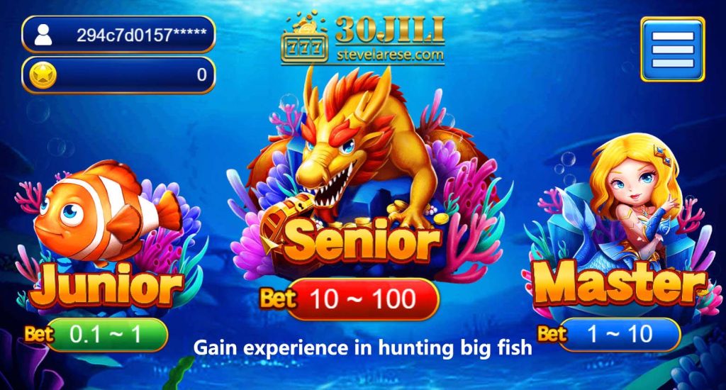 Gain experience in hunting big fish